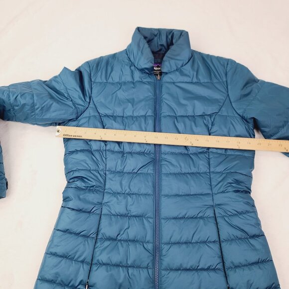 Patagonia Women's Teal Blue Stormdrift Puffer Liner Coat Quilted Parka Jacket M - Picture 10 of 11